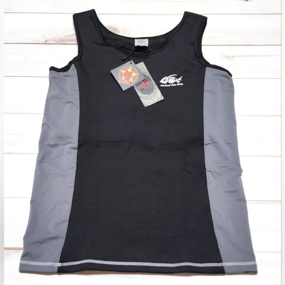 Ancient Fish King Swim Tank Black Womens Size Small NWT